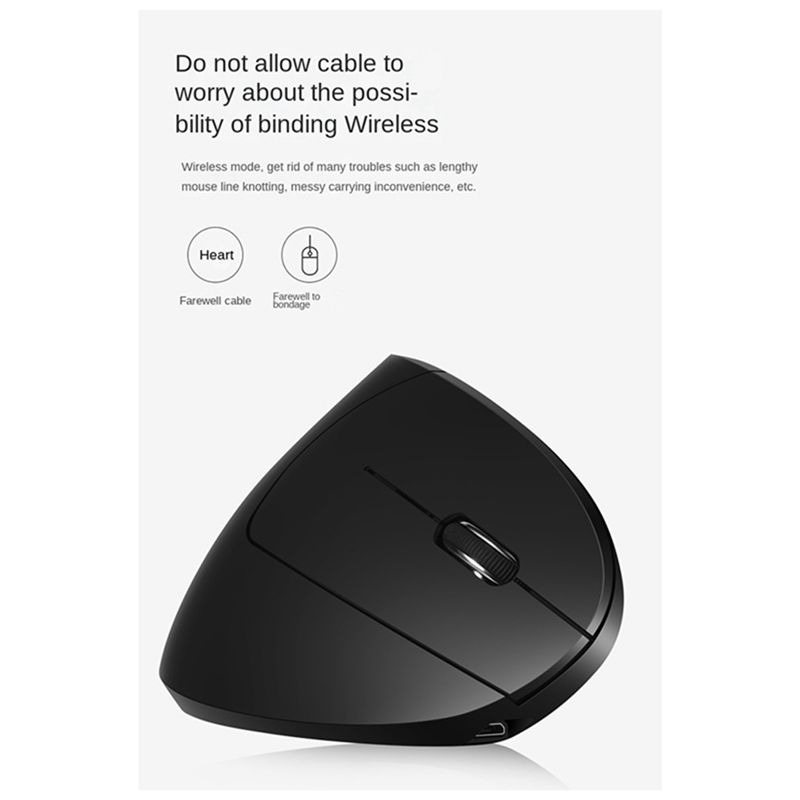 Ergonomic Mouse Vertical - doyou ワイヤレス 2.4G 垂直垂直マウス ミュート RGB