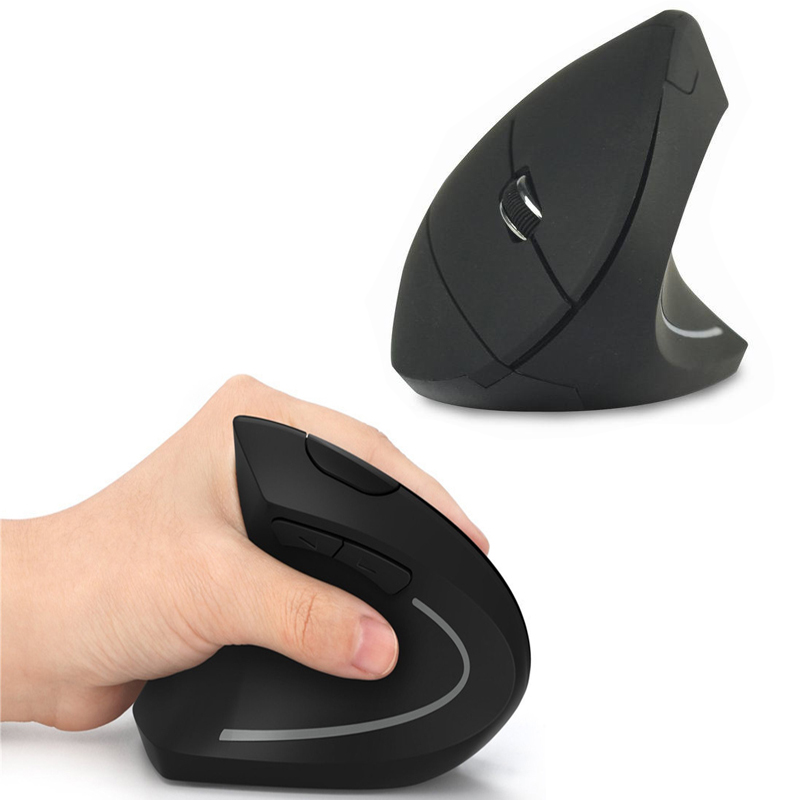 Ergonomic Mouse Vertical - 左右両用マウス 垂直人間工学に基づいた 2.4G ワイヤレス 右手用 Bluetooth