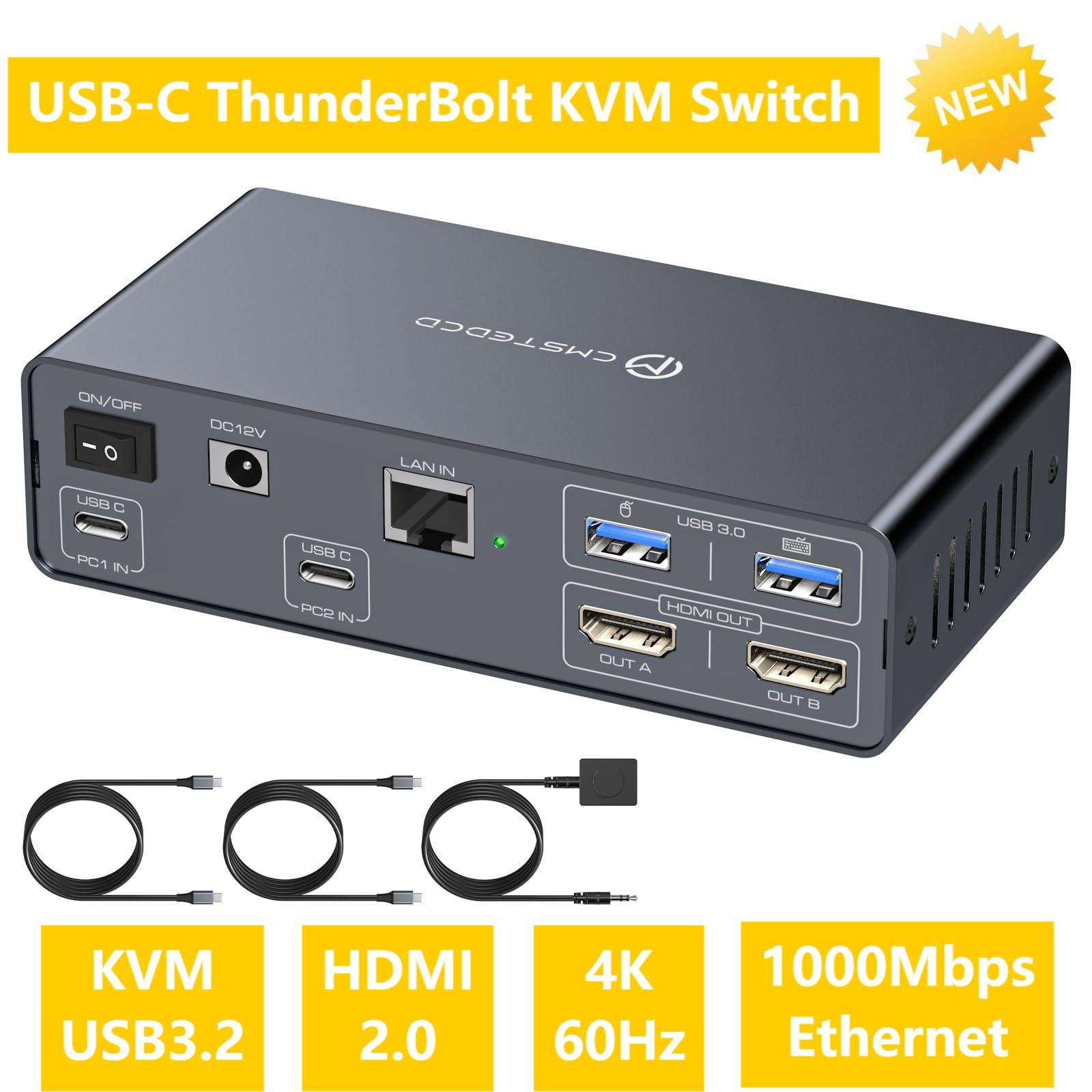 Docking Station Usb C - 2台のモニター,2台のコンピューター,4 k60hz,hdmi,ドッキングステーション,10gbps,USB 3.2ポート,デュアルモニター,Dell,hp,Lenovo用