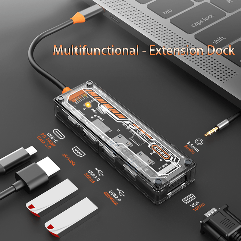 Docking Station Usb C - MacBook Pro/Air用6-in-1 USB-Cハブ Type-C to HDMI