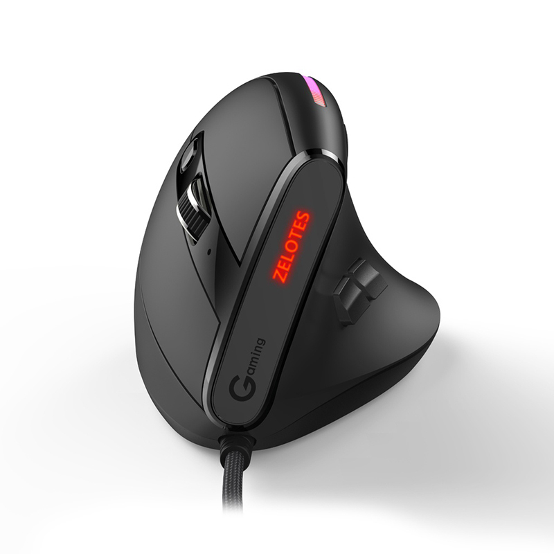 Ergonomic Mouse Vertical - JOMAA 有線ゲーミングマウス RGB 垂直人間工学マウス 9 ボタンプログラマブル