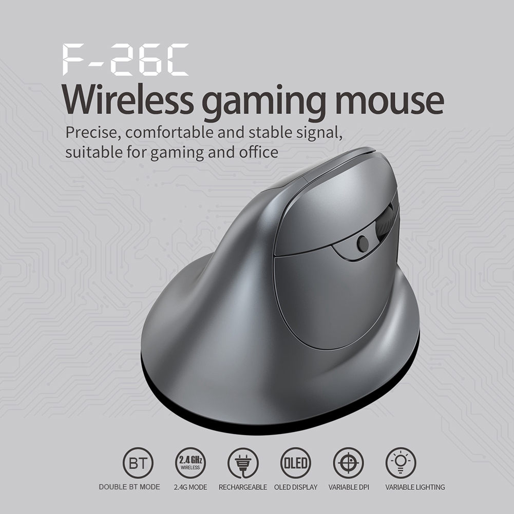 AB53 Bluetooth 垂直ワイヤレスマウス OLED - Ergonomic Mouse Vertical のレビューと価格