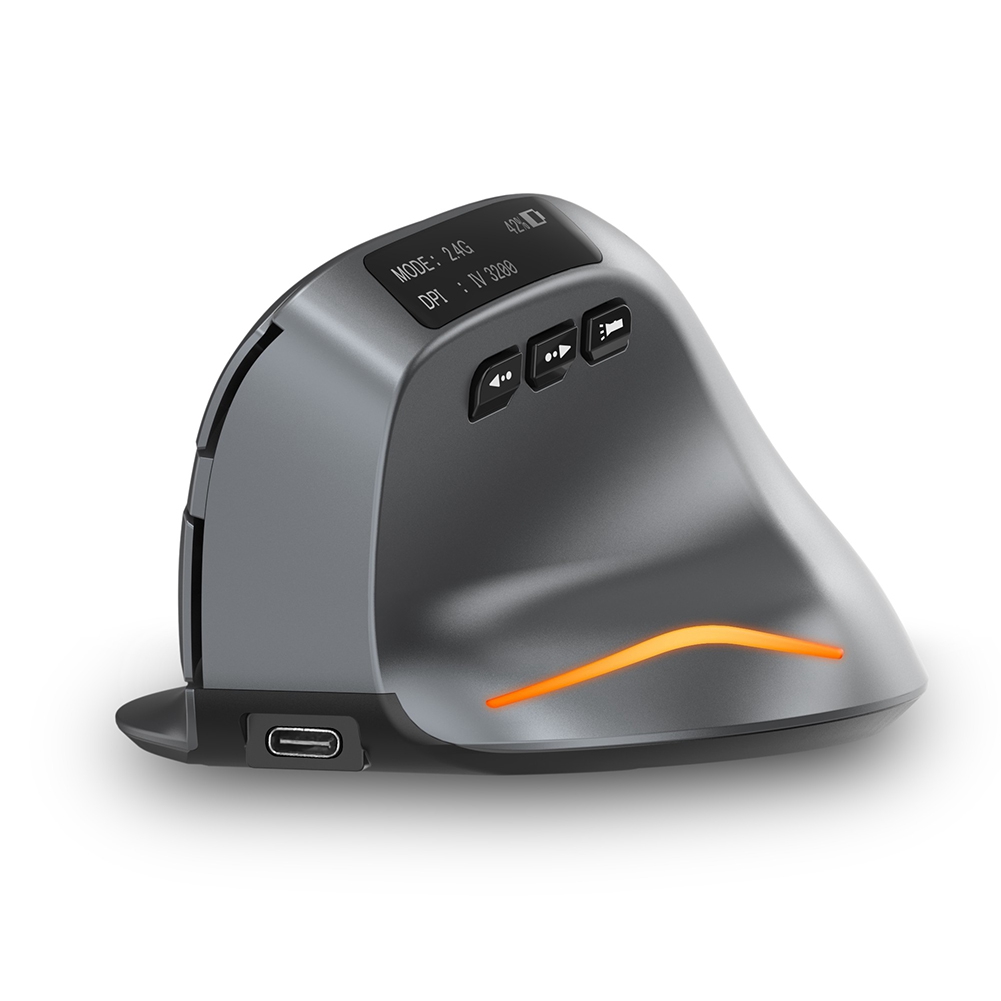 AB53 Bluetooth 垂直ワイヤレスマウス OLED - Ergonomic Mouse Vertical のレビューと価格