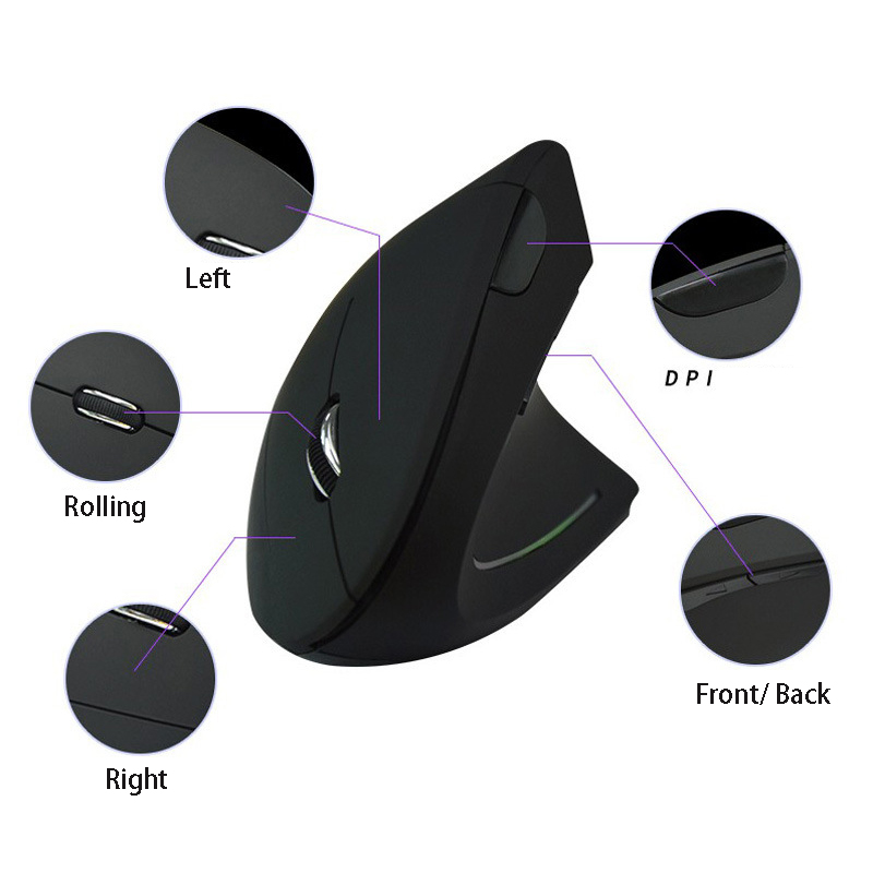 左右両用マウス 垂直人間工学に基づいた 2.4G ワイヤレス - Ergonomic Mouse Vertical のレビューと価格