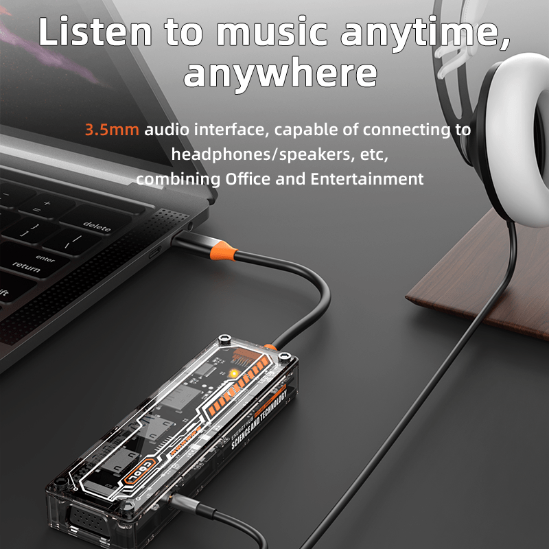MacBook Pro/Air用6-in-1 USB-Cハブ - Docking Station Usb C のレビューと価格