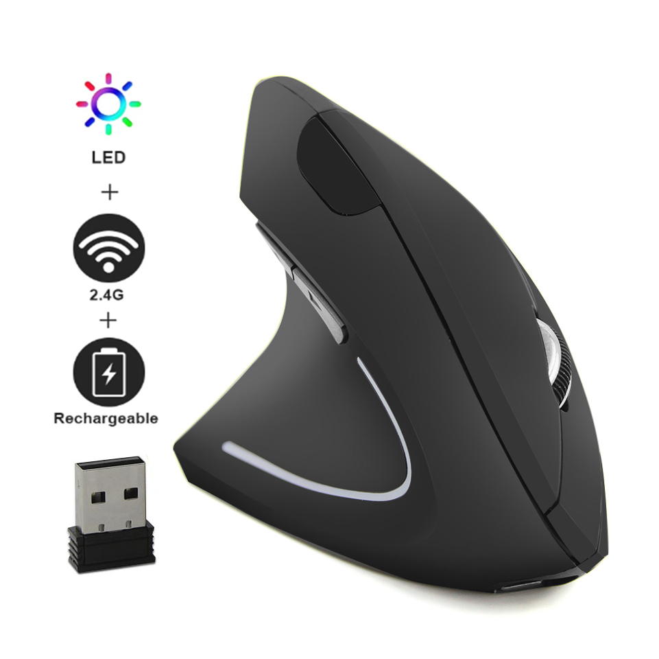 左手用有線ワイヤレス垂直マウス人間工学に基づいた充電式160 - Ergonomic Mouse Vertical のレビューと価格