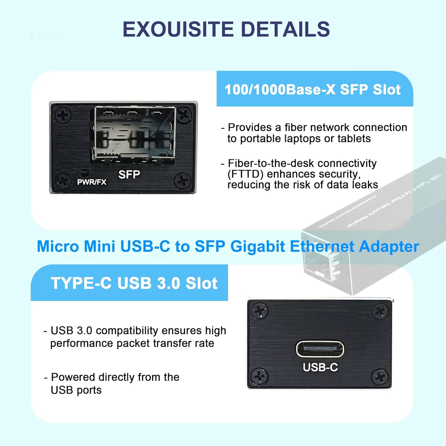 USB 3.0 - SFP ギガビット イーサネット アダプ - Gigabit Network Card のレビューと価格
