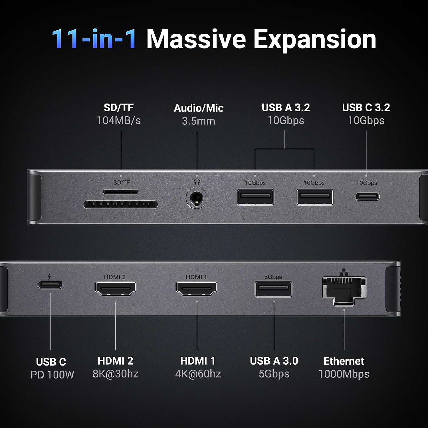 UGREEN Revodok Pro 211 ノートパソコン - Docking Station Usb C のレビューと価格