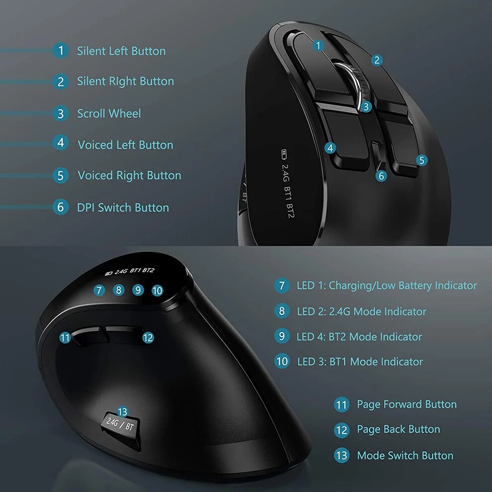 Hommaa-Mac,ラップトップ,タブレット,ゲーム用の人 - Ergonomic Mouse Vertical のレビューと価格