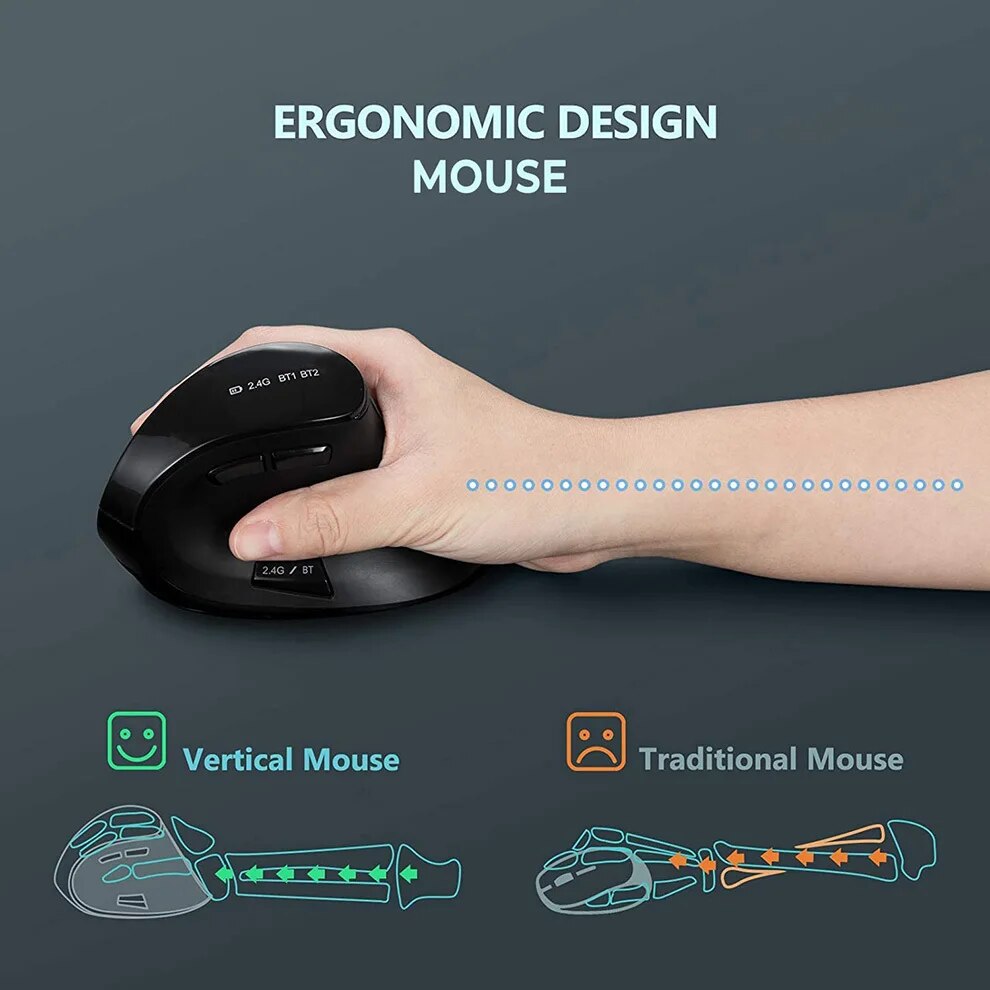 Hommaa-Mac,ラップトップ,タブレット,ゲーム用の人 - Ergonomic Mouse Vertical のレビューと価格