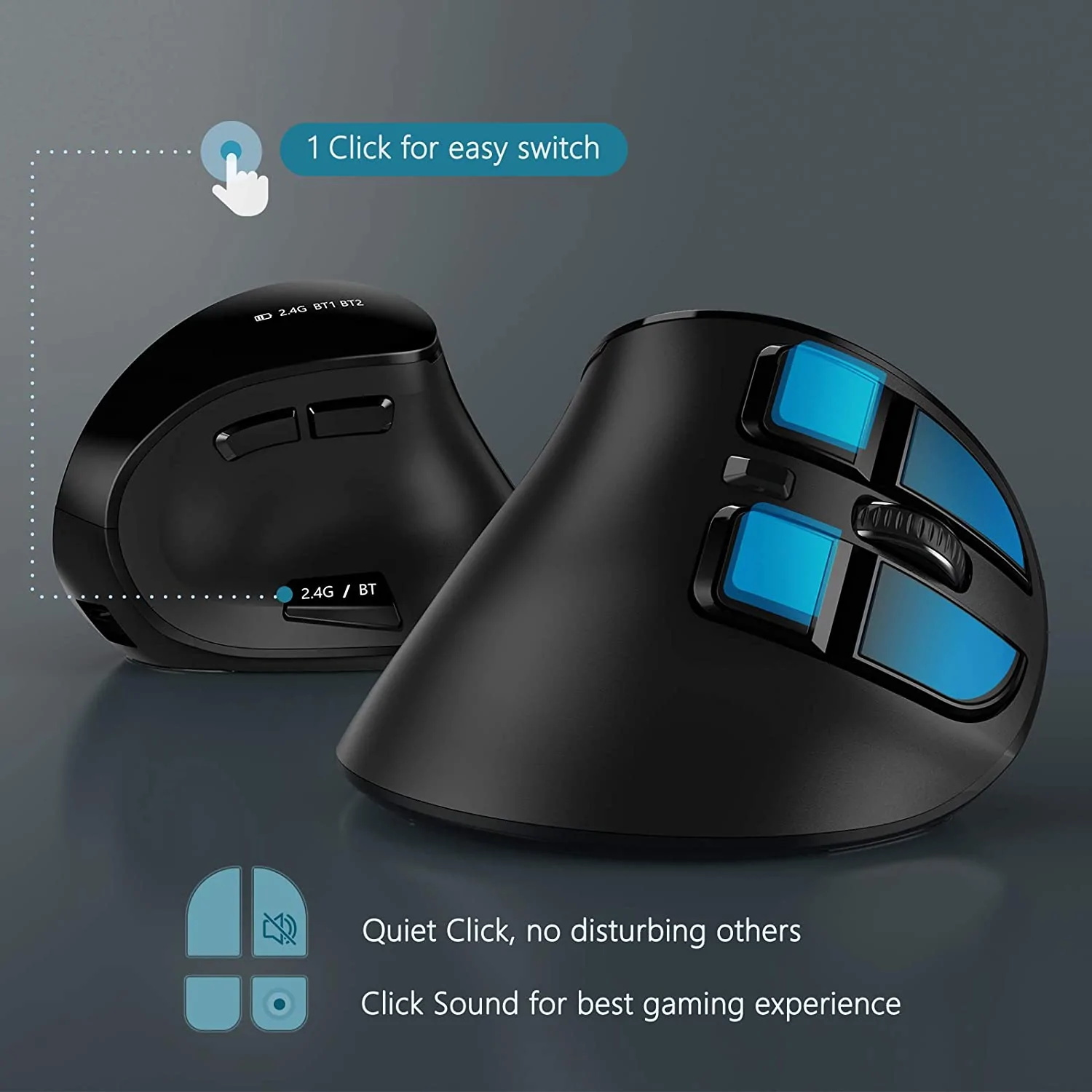Seenda-ワイヤレス垂直マウス,Bluetooth 3. - Ergonomic Mouse Vertical のレビューと価格